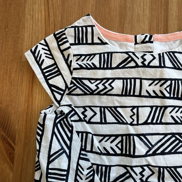 GENUINE KIDS OshKosh Toddler Dress 3T Black/White Tribal Print Cotton - Picture 2 of 12